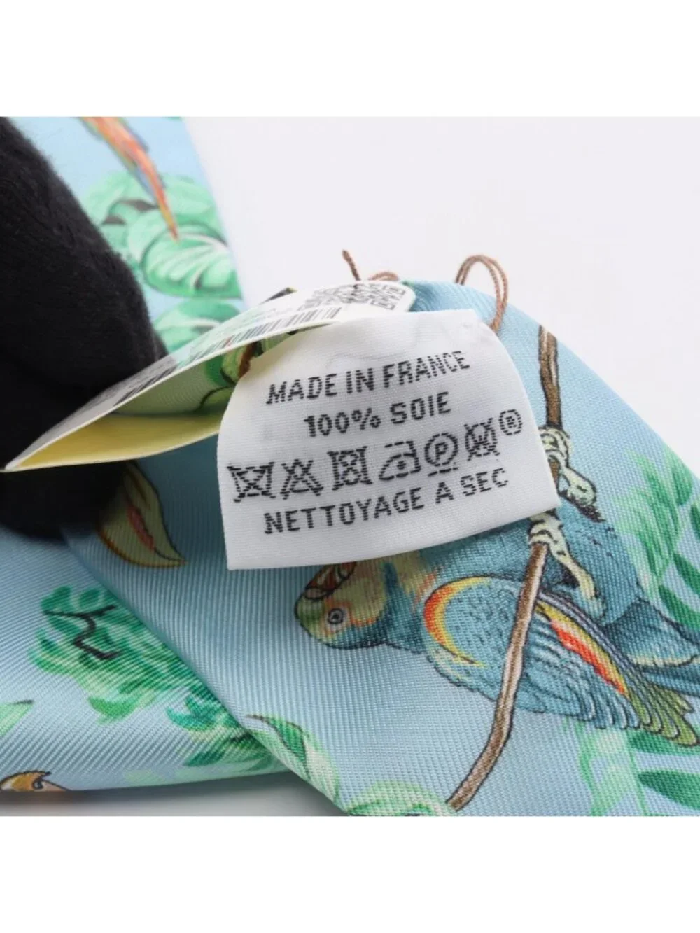 Hermes Scarf Twilly Equateur Ribbon Blue Silk